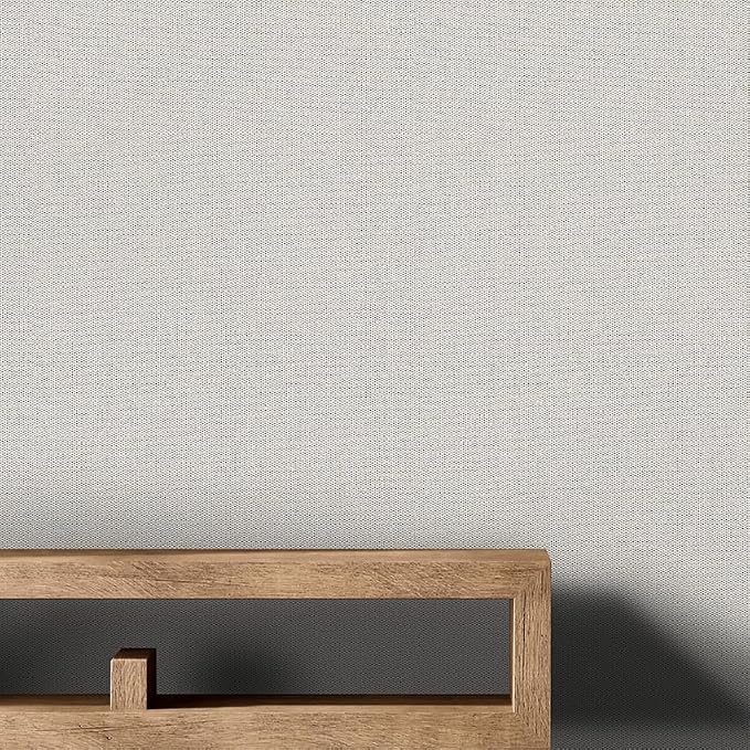 SHUFA Beige Cotton-Like Textured Grasscloth Wallpaper Matte Thick Real Woven - Image 4