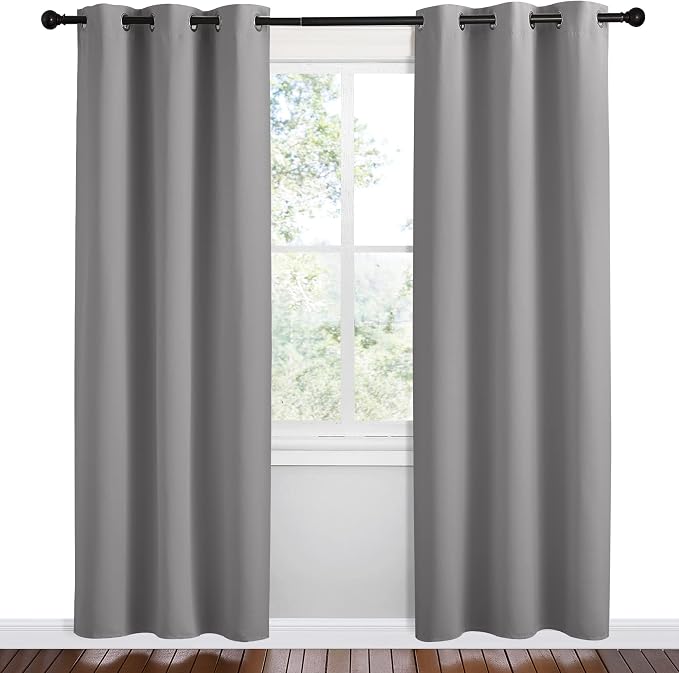NICETOWN Thermal Insulated Grommet Blackout Curtains, 2 Panels, W42 x L78 -Inch - Image 2