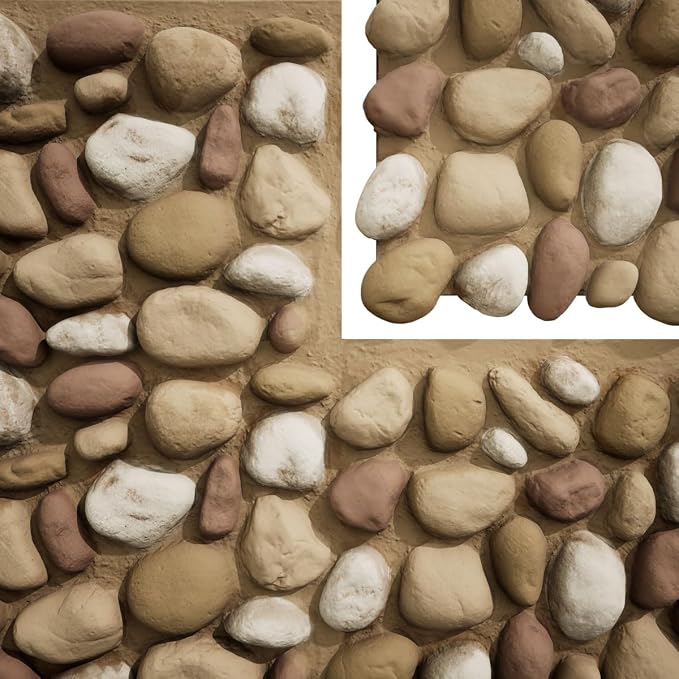 EverStone River Rock Faux Rock Panel, Canyon Dune Color - Image 9