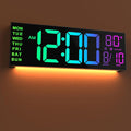 JALL 16.02'' Large Digital Wall Clock, Big LED Number Dispaly, RGB Colors by JALL