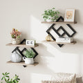 ELYKEN Floating Shelves for Wall, 2-Tier Wall Mounted Storage Shelves for Books by ELYKEN