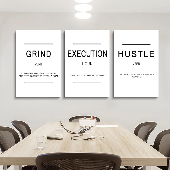 Framed Canvas Wall Art Success Quote, Office Wall Art, Positive Motivational - Image 6