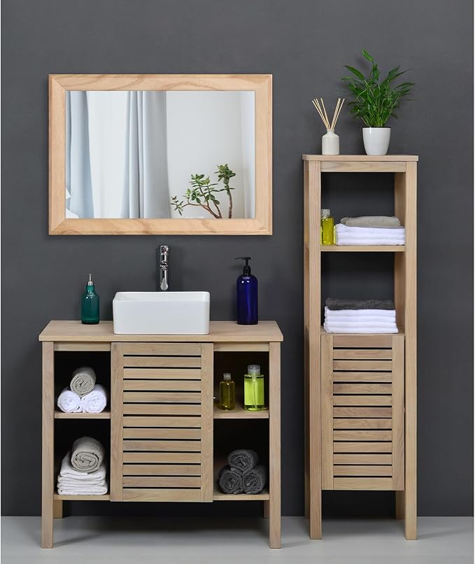 AAZZKANG Rustic Mirrors for Wall Rectangle Wood Frame Mirror Decorative for - Image 6