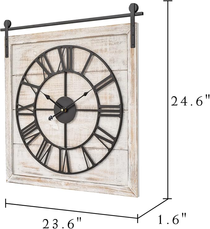 Vintage Barn Door Wall Clock - Image 4