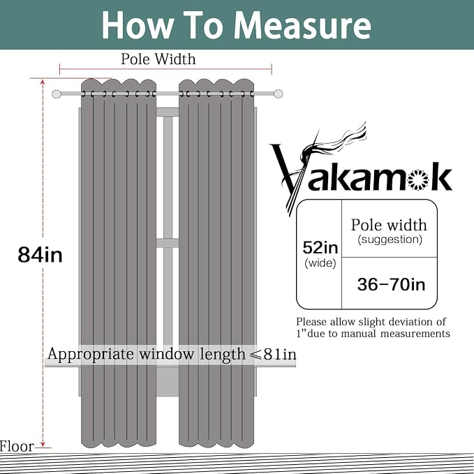Yakamok Green 100% Blackout Curtains, Total Blackout Lined Curtain Panels - Image 7
