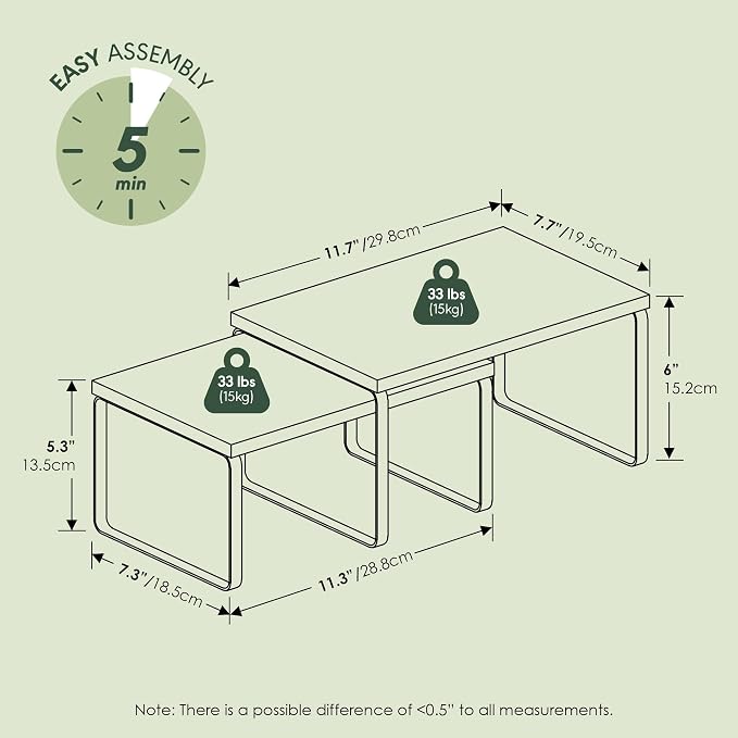 Furinno RAVEL Kitchen Countertop Organizer Set of 2, Counter Shelves, Kitchen - Image 3