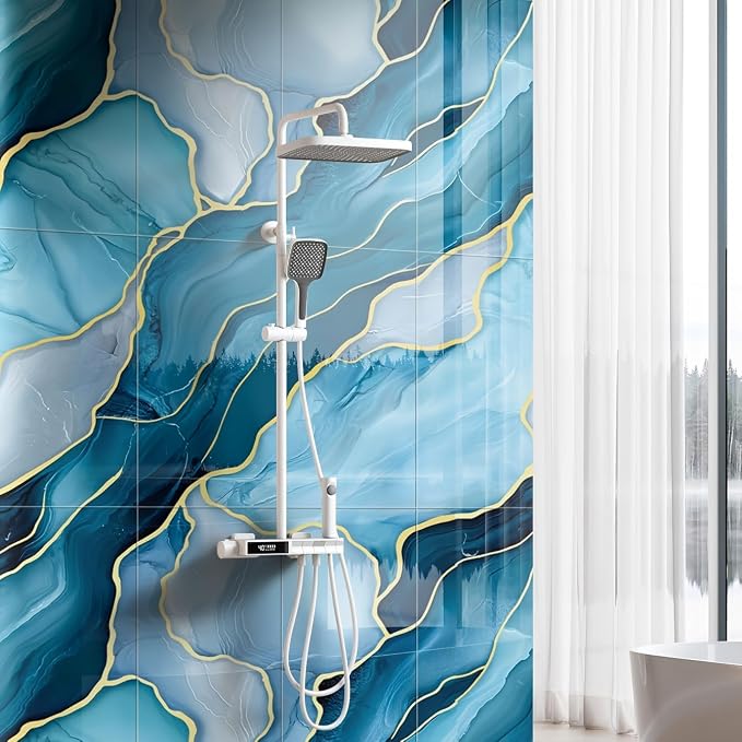 Chejiaye 10pcs Marble Peel and Stick Waterproof Wall Panels, Heat-Resistant - Image 3