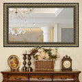 Black&Gold Framed Rectangle Bathroom Mirrors by Unknown