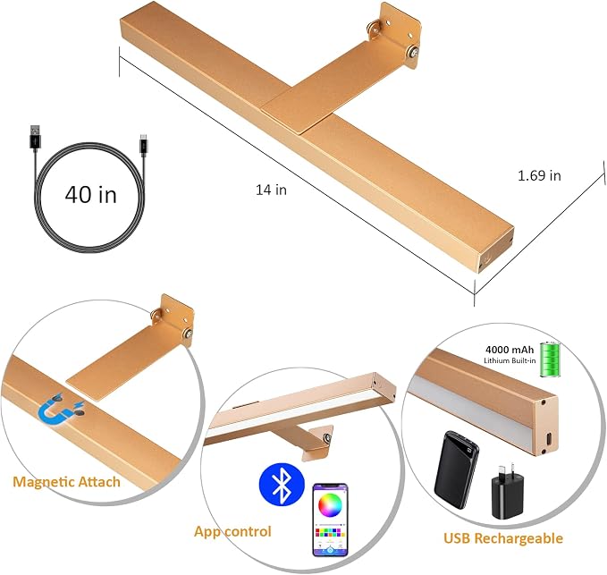 MIOBLUE Rechargeable Picture Light, Battery Painting Light Display Lamp - Image 3