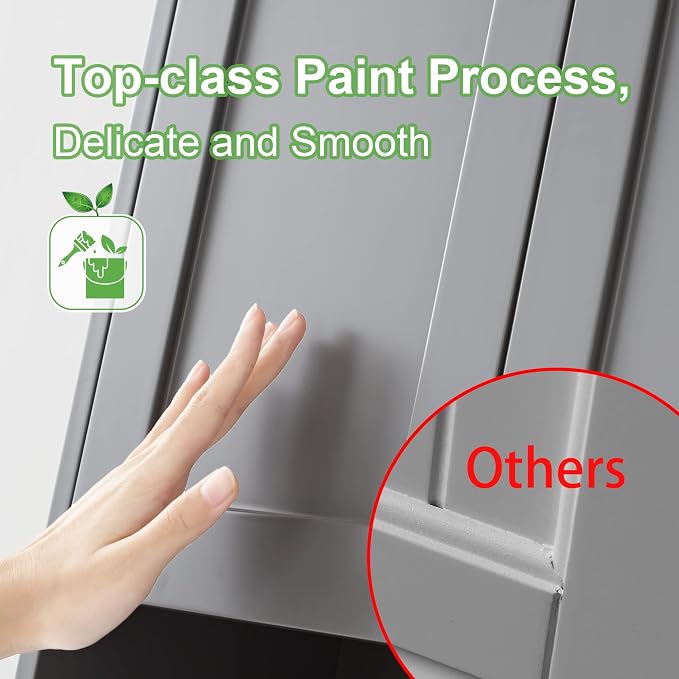 VANIRROR Grey Cabinet Wall Mounted - Image 6