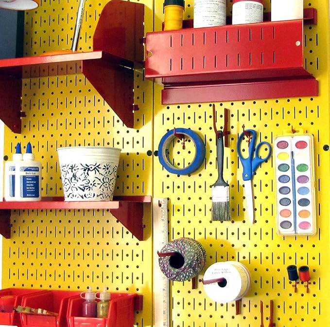 Yellow Metal Pegboard by Wall Control - Image 6