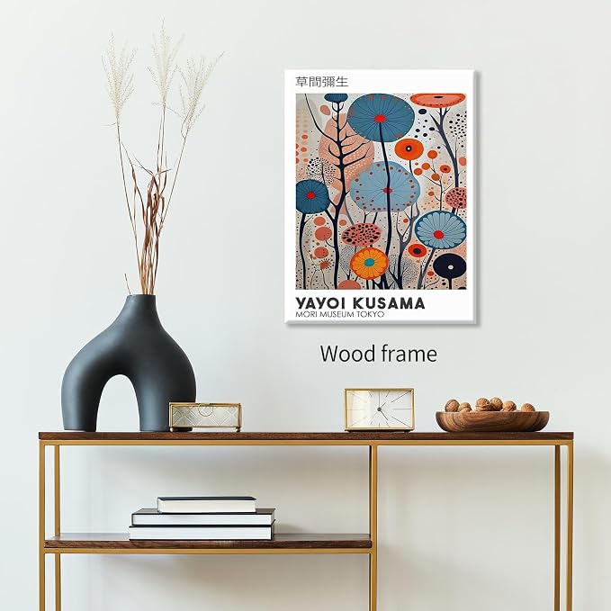 Yayoi Kusama Framed Wall Art 11x14in Vintage Japanese Painting Posters Tokyo - Image 5