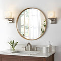 WallBeyond Round Wood Mirror 28" Circle Wall Mirror by WallBeyond