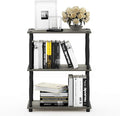 Furinno 18029GYW/BK Turn-N-Tube 3-Tier Compact Multipurpose Shelf Display Rack by Furinno-FitsYourSpaceFitsYourBudget