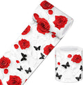 IVN Red Rose Black Butterfly Peel and Stick Wallpaper Border 4 x 196 Inch Self by IVN