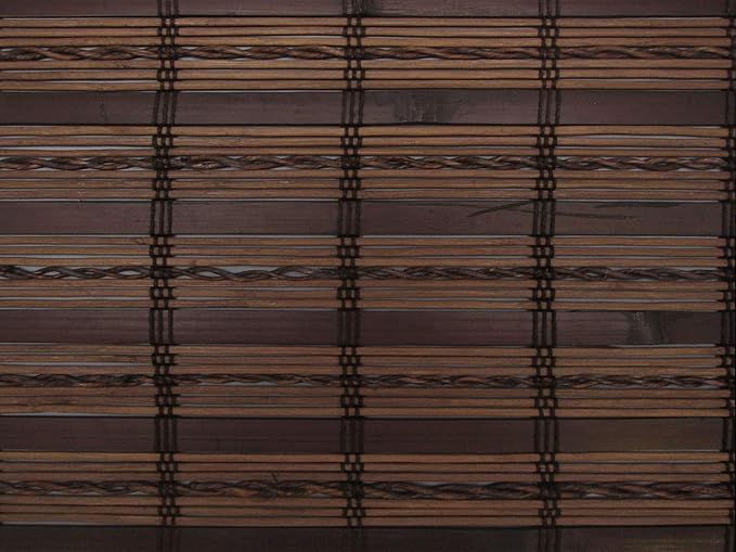 Cordless Woven Wood Roman Shades, 29W x 72H, Sarasota Cocoa, Sizes 20-72 Wide - Image 6