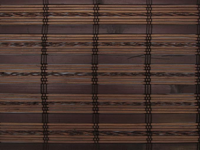 Cordless Woven Wood Roman Shades, 31W x 36H, Sarasota Cocoa, Sizes 20-72 Wide - Image 6