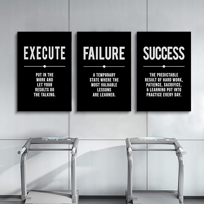 Framed Canvas Wall Art Success Quote, Office Wall Art, Positive Motivational - Image 5