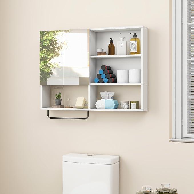 Medicine Cabinet, Wooden Bathroom Wall Cabinet - Image 6