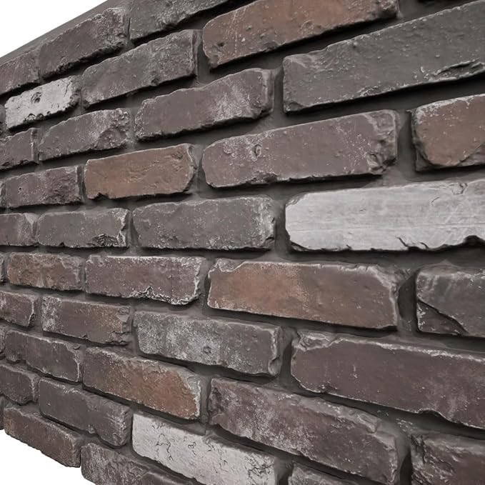 EverStone Aged Brick Faux Brick Panel, 46 7/8"W x 27"H x 1 1/4"D, French - Image 7