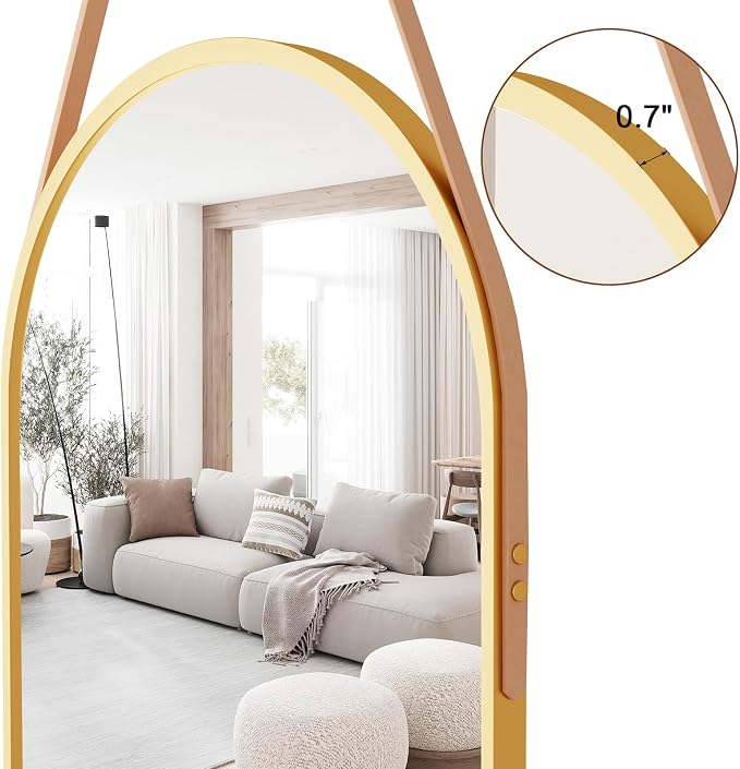 Full Length Mirror, Oval Wall Mounted Mirror, Wall Mirrors Full Length - Image 6