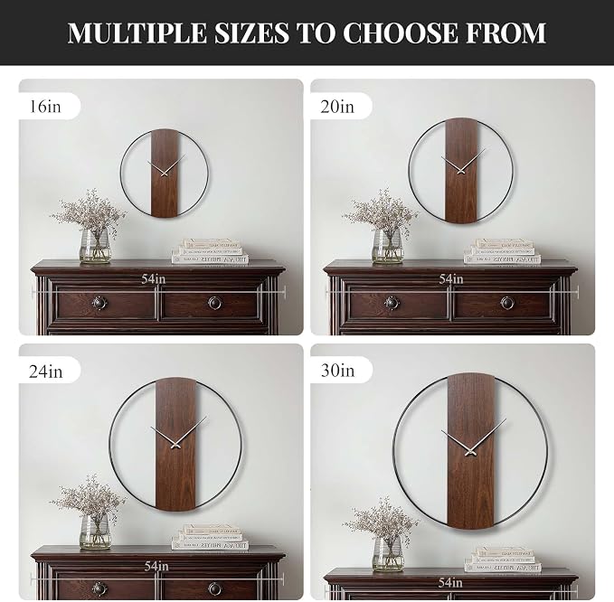 Large Wall Clock 24 Inch Decorative Modern Minimalist Wall Clocks - Image 5