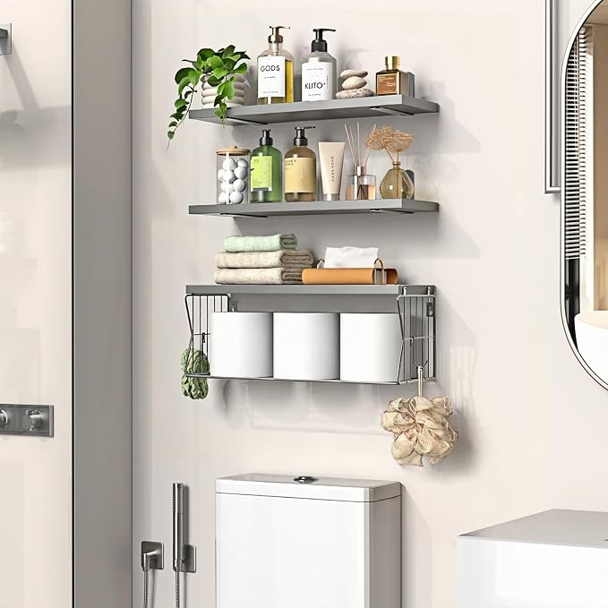 Floating Bathroom Shelves Wall Mounted - Image 2