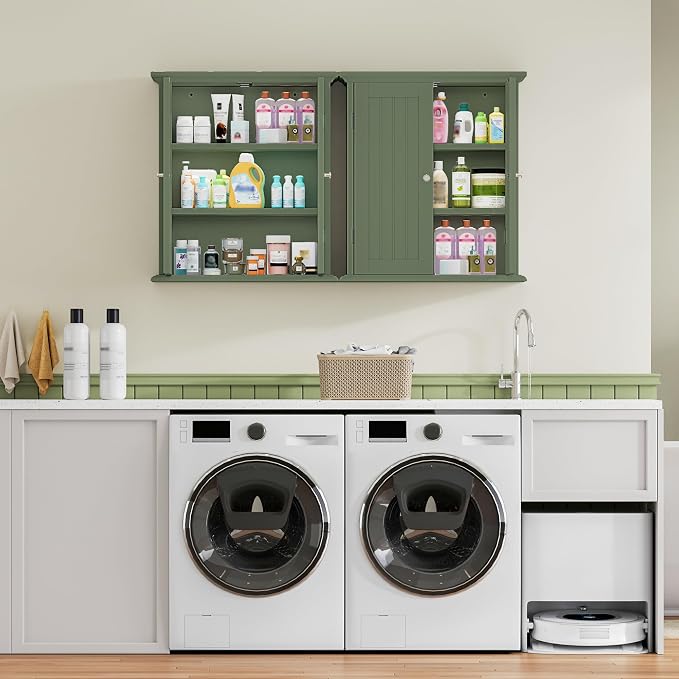 ChooChoo Bathroom Wall Cabinet, Over The Toilet Space Saver Storage Cabinet - Image 5