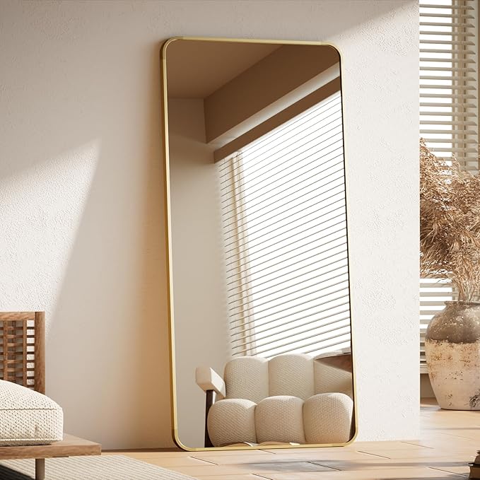 BEAUTYPEAK Gold Full Length Mirror, Suitable - Image 8