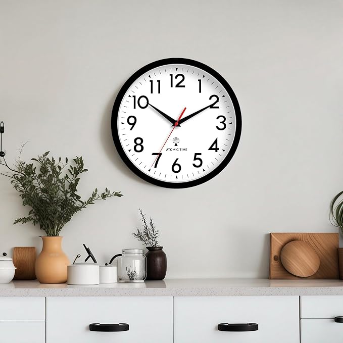 DAXSMY Atomic Wall Clock Analog 12 Inch Battery Operated Modern Decorative - Image 3