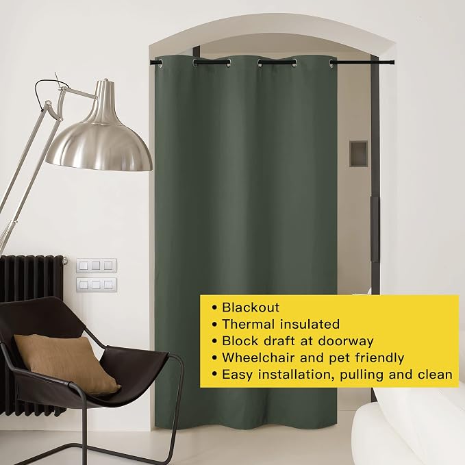 NICETOWN Faux Folding Accordion Doors, Front Door Curtains - Image 8