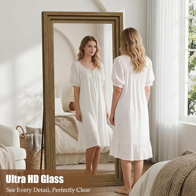 Full Length Mirror 71"x30", Large Solid Wood Frame Floor Mirror, Leaning Floor - Image 6
