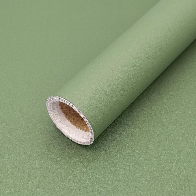 Yancorp 24"x120" Matte Grass Green Peel and Stick Wallpaper Removable Contact by YancorpHomeDecor