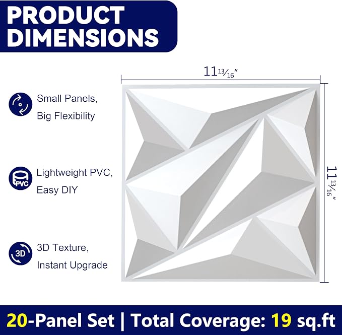 3D Wall Panel for Interior Wall Decor, PVC Wall Panels for Living Room Bedroom - Image 3