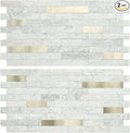 AULIGET 2 Sheets Faux Stone Peel and Stick Backsplash by AULIGET