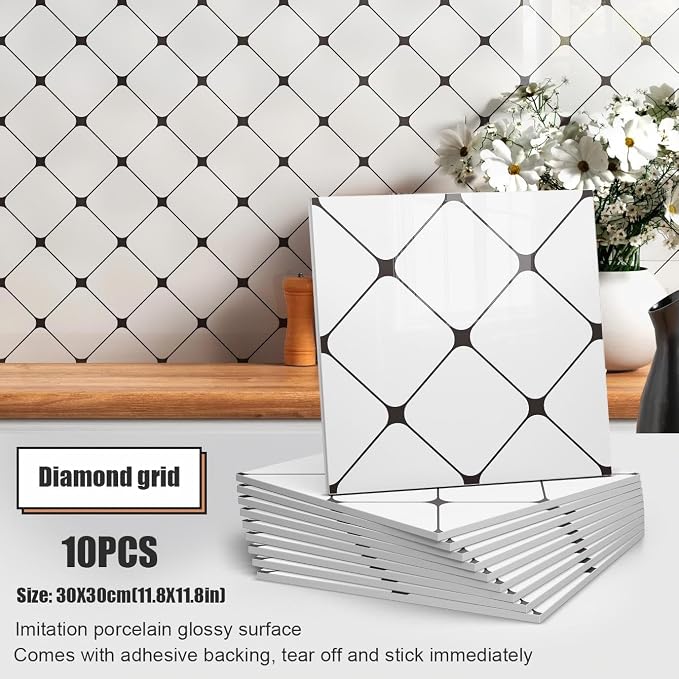 Chejiaye Peel and Stick Backsplash Tiles 10-Pack - Image 9