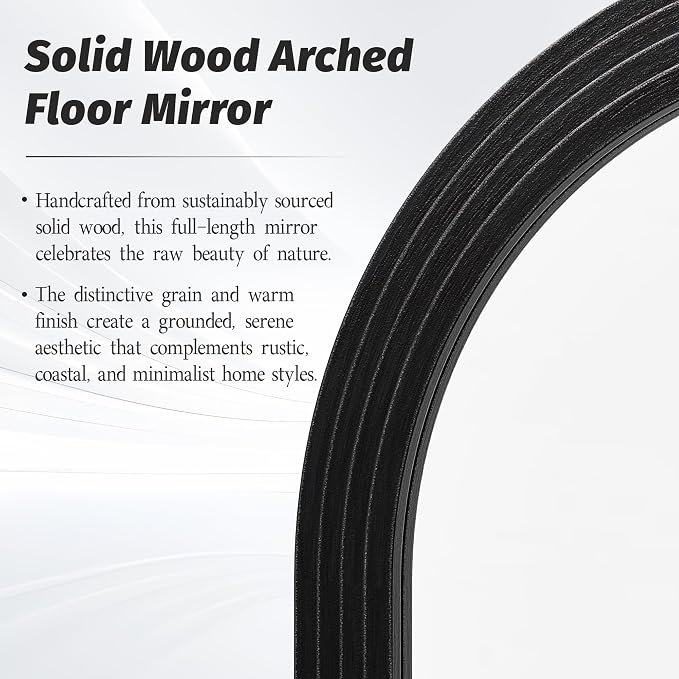 Antok Full Length Mirror 82"×44" Floor Mirror Standing Tall Mirror, Arched - Image 4