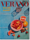 jkahh Minimalist Blue Retro 70s Posters Summer Orange Fruit Wall Art Trendy by Unknown
