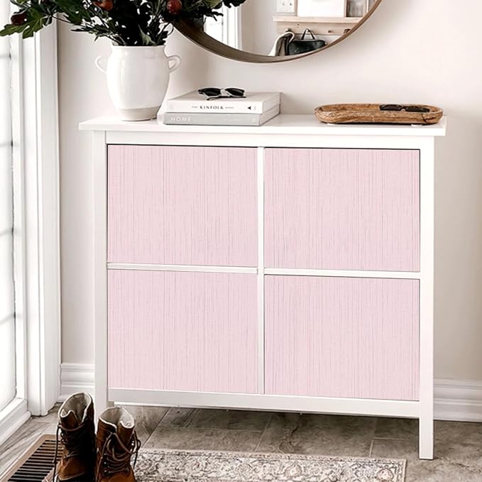Pink Grasscloth Peel and Stick Wallpaper - Image 8