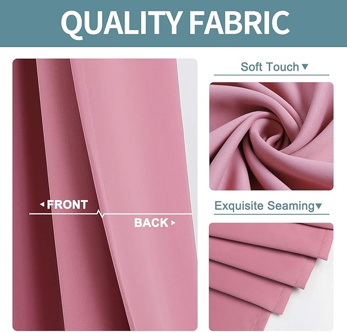 ChrisDowa Blackout Curtains 120 Inches Long - Image 3