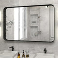 VooBang Bathroom Mirror 24x36 inch, Modern Round Corner Bathroom Vanity Mirror by VooBang