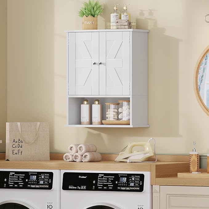 TEENFON Bathroom Wall Cabinet, Over The Toilet Space Saver Storage - Image 7