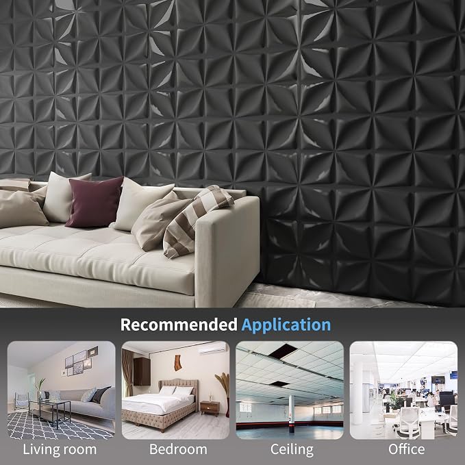 Art3d Decorative 3D Wall Panel, 32 Sq.FT PVC Interior Wall Decor - Image 2