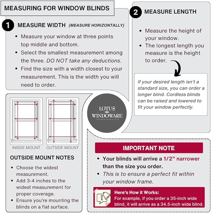 LOTUS & WINDOWARE Cordless Mini Blind, Window Blinds - Image 9