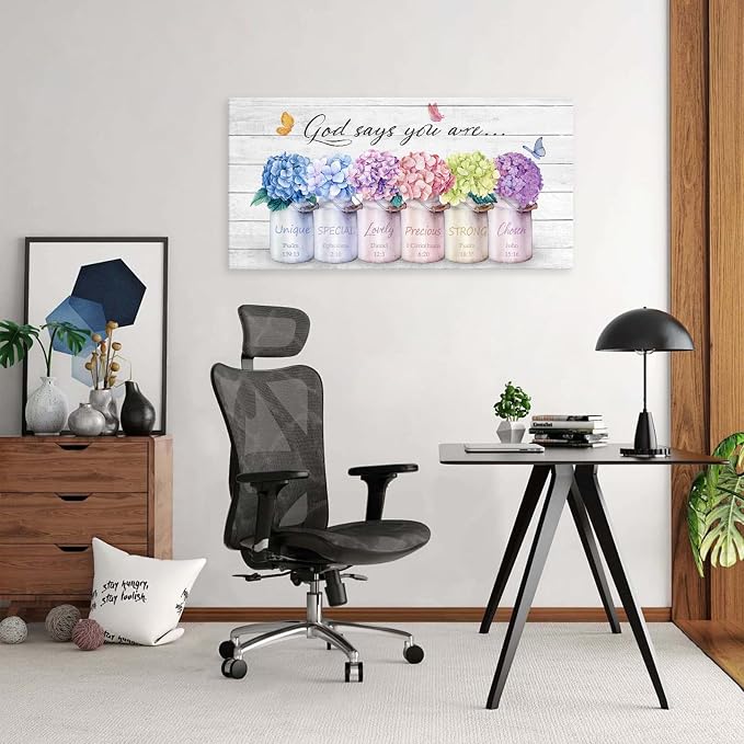 Cao Gen Decor ArtH43050 Inspirational Bible Verse Wall Art: God Says You Are - Image 7