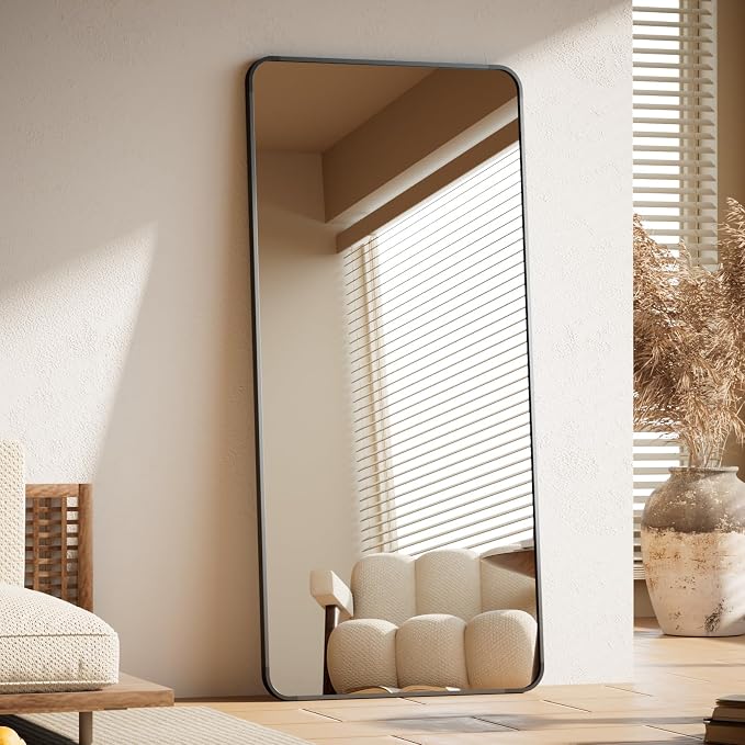 BEAUTYPEAK Black Full Length Mirror, Suitable - Image 9
