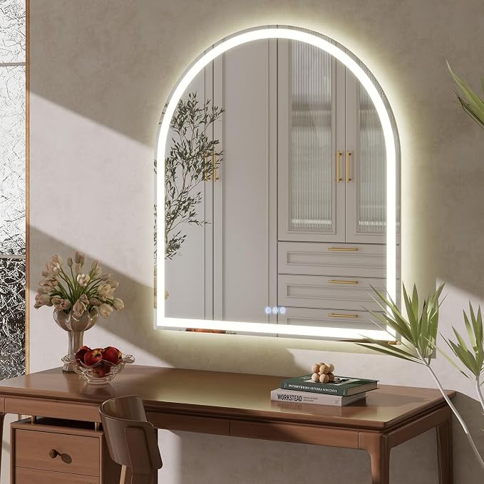 BEAUTYPEAK 34x30 LED Arch Bathroom Mirror - Image 9