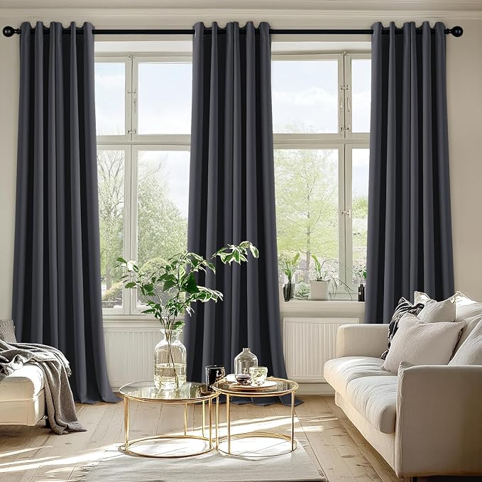 MIULEE Blackout Curtains for Bedroom Living Room 2 Panels, Thermal Insulated - Image 6