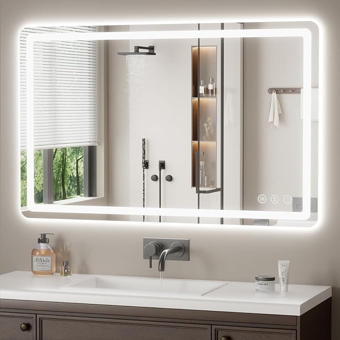 48" x 30" Led Bathroom Mirror by Lmsedf