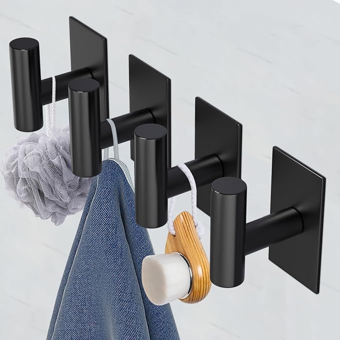 VAEHOLD Wall Towel Hooks, Heavy Duty Sticky Holder Waterproof Towel Hooks - Image 3